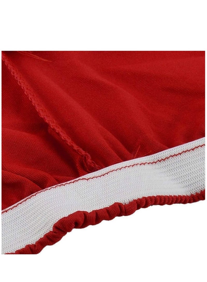 KASTWAVE Chair Covers for Dining Room Set of 6 Soft Stretch Chair Protectors Slipcovers Removable and Washable Red - Image 5