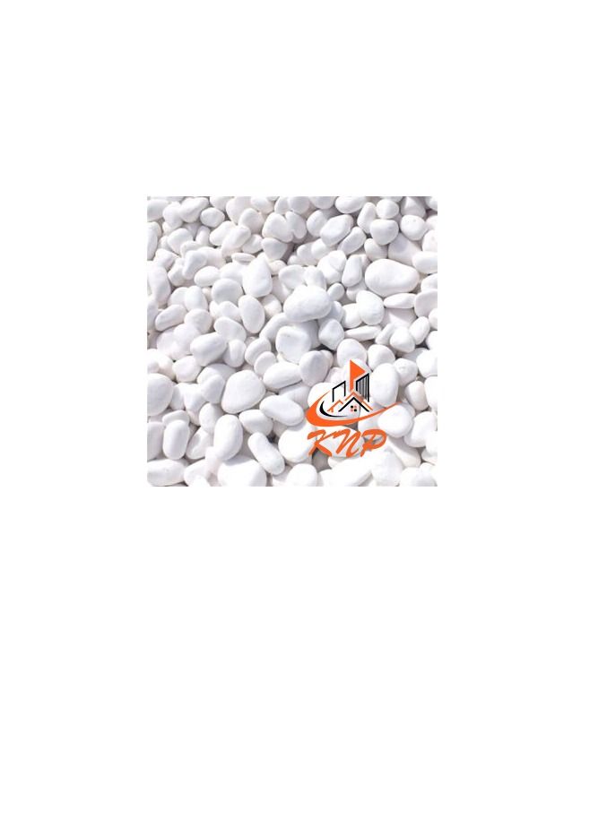 KNP Snow White Pebbles 20KG Bag 5-8 cm - Image 1