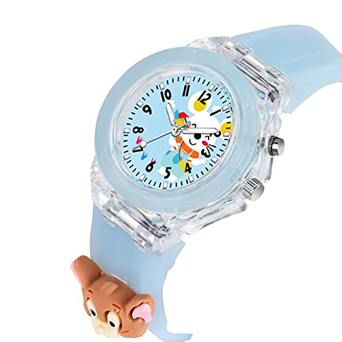 SWADESI STUFF Cute Cartoon Multi Color Lights Rubber Strap Kid Analog Watch For Girls (Mouse), Multi-Color Dial, Multi-Color Band - Image 3