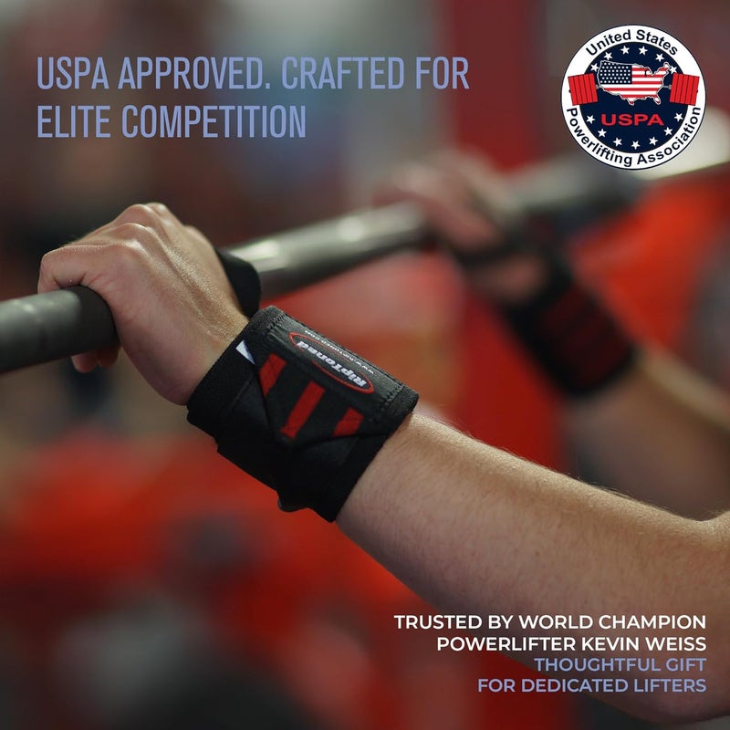 Rip Toned 18” Wrist Wraps - USPA Endorsed Wrist Straps for Weightlifting - Quality Wrist Support - Adjustable, Durable, Machine Washable - Gym Wraps for Powerlifting - for Men & Women - Image 5