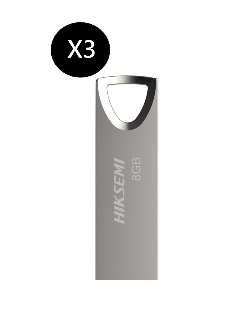 HIKSEMI Bundle Of 3 Metal 8GB USB Flash Drive, HS-USB-M200