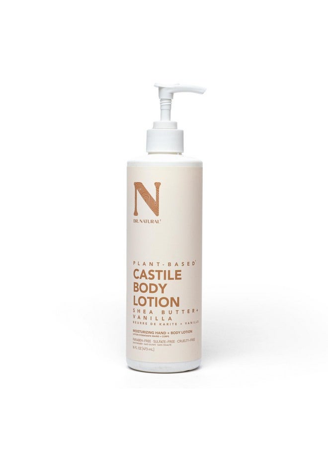 Dr. Natural Dr. Natural Castile Body Lotion, Shea Butter, 16 oz - Plant-Based - Paraben-Free, Sulfate-Free, Cruelty-Free - Made with Organic Shea Butter - Non-Greasy - Body Lotion for Dry Skin  - Image 1