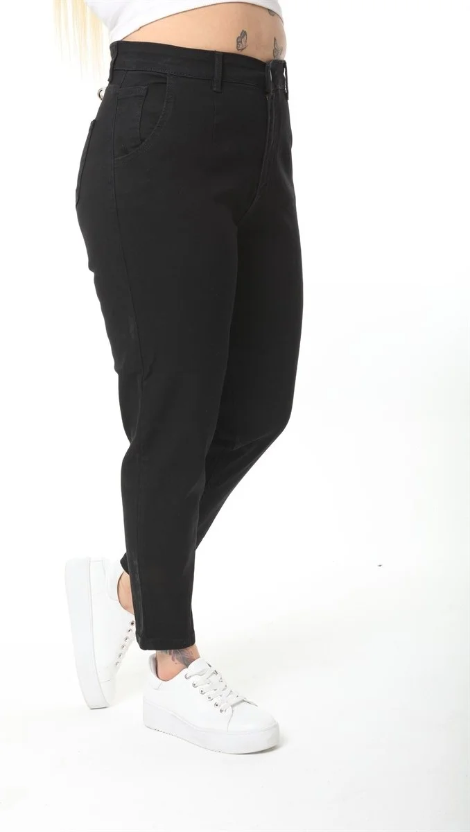 Cedy Denim Women's Plus Size Pleated Mom Jeans C600
