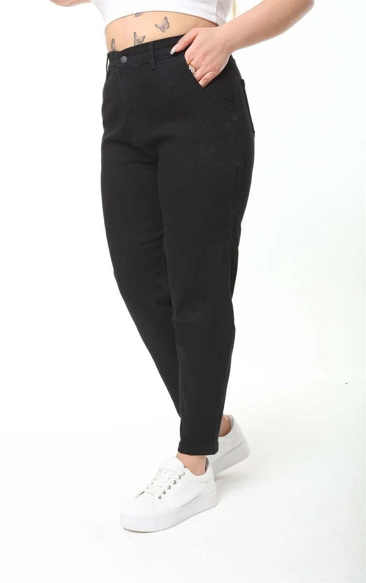 Cedy Denim Women's Plus Size Pleated Mom Jeans C600