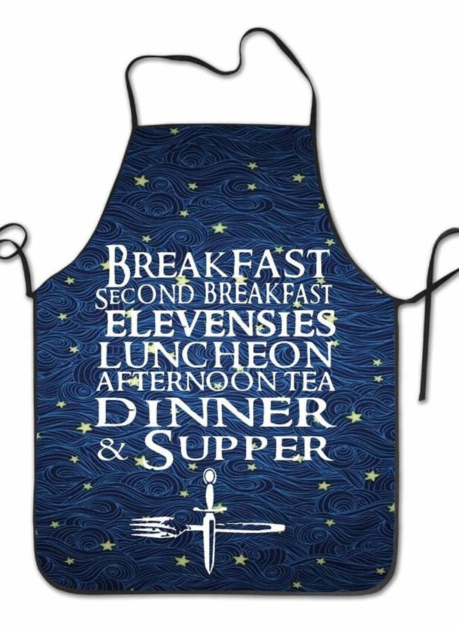 YISHOW Unisex The Seven Daily Hobbit Meals Cooking Chef Kitchen Aprons with Adjustable Bib - Image 1