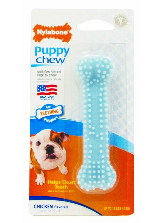 Nylabone Bone Puppy Dog Chew Toy, Petite Blue