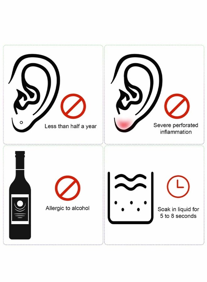 180 Pieces Earrings Hole Cleaner, Rose Fragrance Odor Removal Ear Care Kit, Piercing Floss Disposable Piercing Aftercare Piercing Cleaning Line, Ear Piercing Care Cleaning Tool (Purple, Green, Blue) - Image 2