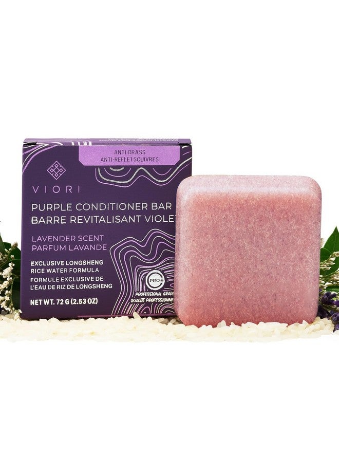 Viori Purple Conditioner Bar Handcrafted With Longsheng Rice Water & Natural Ingredients Hair Toner For Blonde Hair Neutralizes Brassy Tones In Blonde Hair - Image 1