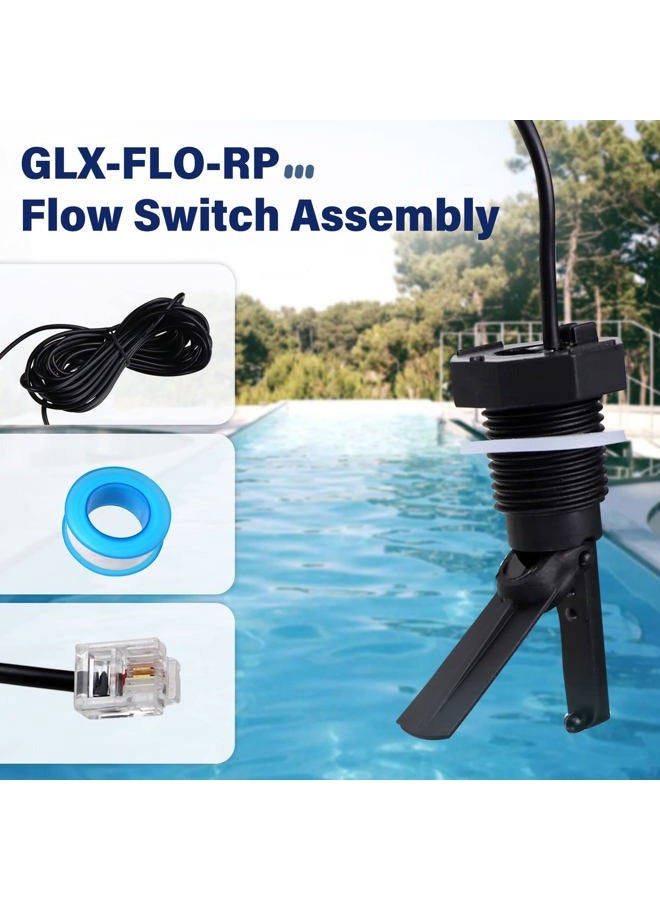 Cooouds Flow Switch Assembly GLX-FLO-RP for Hayward Goldline Aquarite Salt System, Pool Flow Sensor Suitable for Hayward Salt Cell and Chlorine Generator, with 15-Foot Cable Flow Switch - Image 2