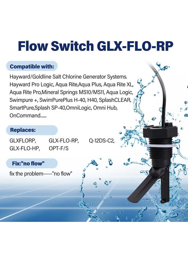 Cooouds Flow Switch Assembly GLX-FLO-RP for Hayward Goldline Aquarite Salt System, Pool Flow Sensor Suitable for Hayward Salt Cell and Chlorine Generator, with 15-Foot Cable Flow Switch - Image 5
