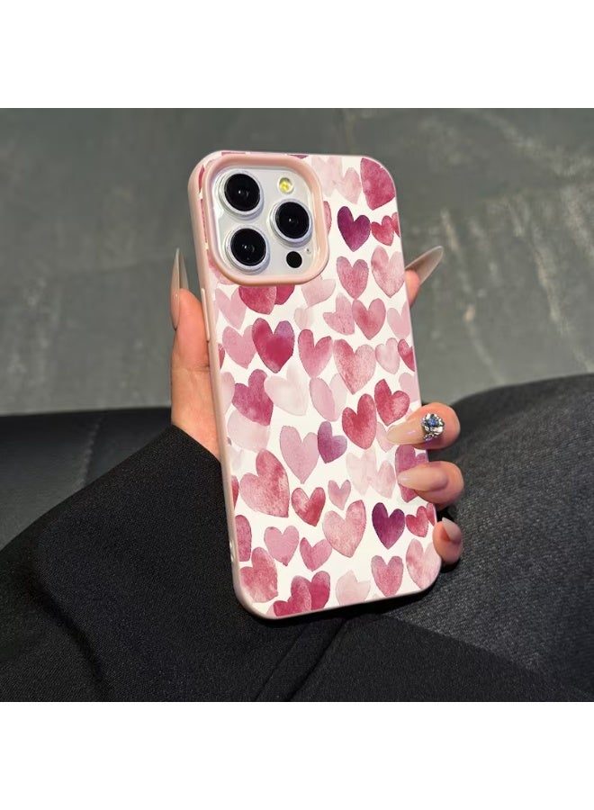 Temu A colorful heart-themed phone case for iPhone, offering complete protection and a stylish option; shockproof and scratch-resistant, compatible with iPhone 13 Pro Max. - Image 3