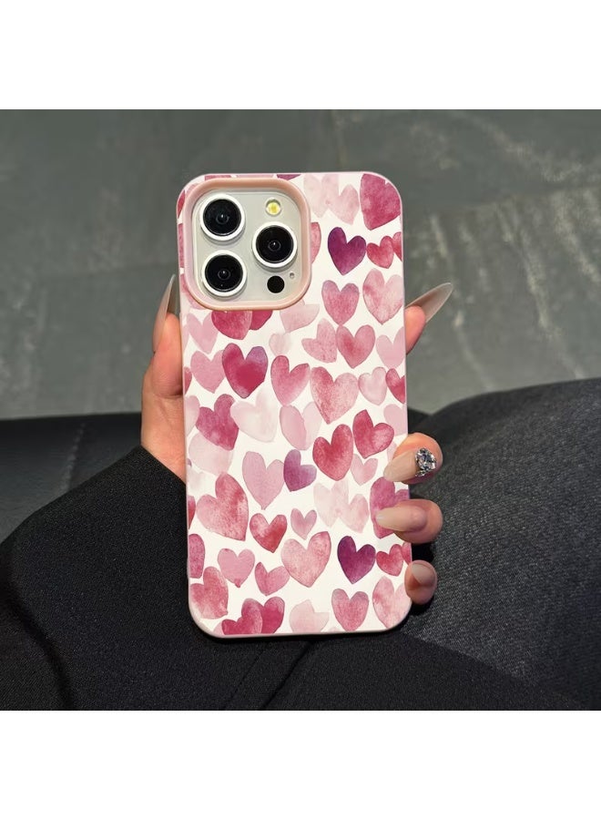 Temu A colorful heart-themed phone case for iPhone, offering complete protection and a stylish option; shockproof and scratch-resistant, compatible with iPhone 13 Pro Max. - Image 1