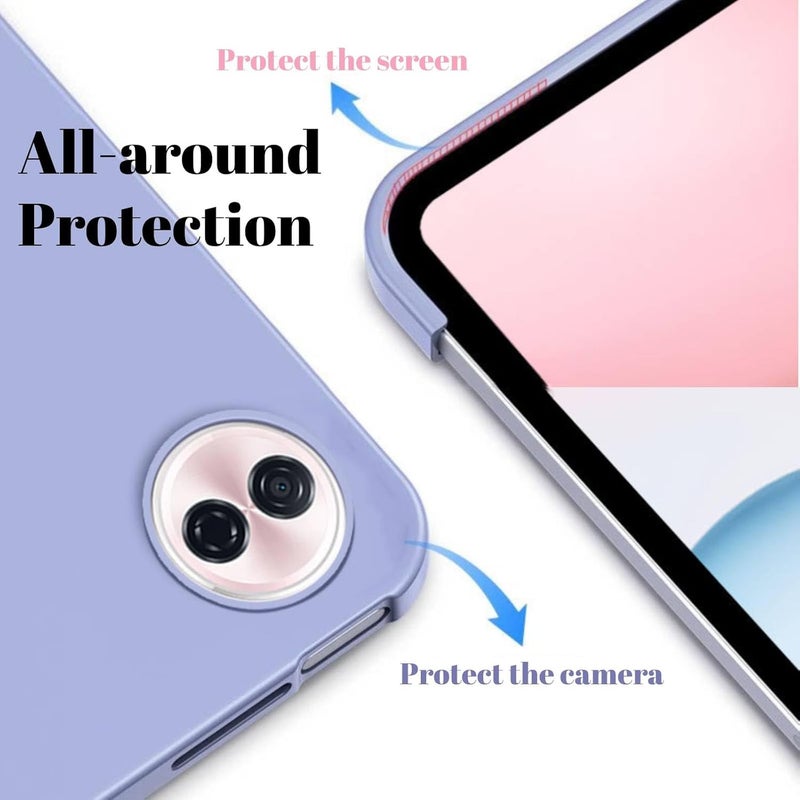 NESLIN غطاء NESLIN متوافق مع Honor Pad 10 12.1 بوصة 2025، غطاء حامل رفيع وخفيف الوزن مع غلاف TPU ناعم وغطاء حماية صدمات لـ Honor Pad 10 12.1 بوصة مع وظيفة التشغيل/الإيقاف التلقائي (أرجواني) - Image 3