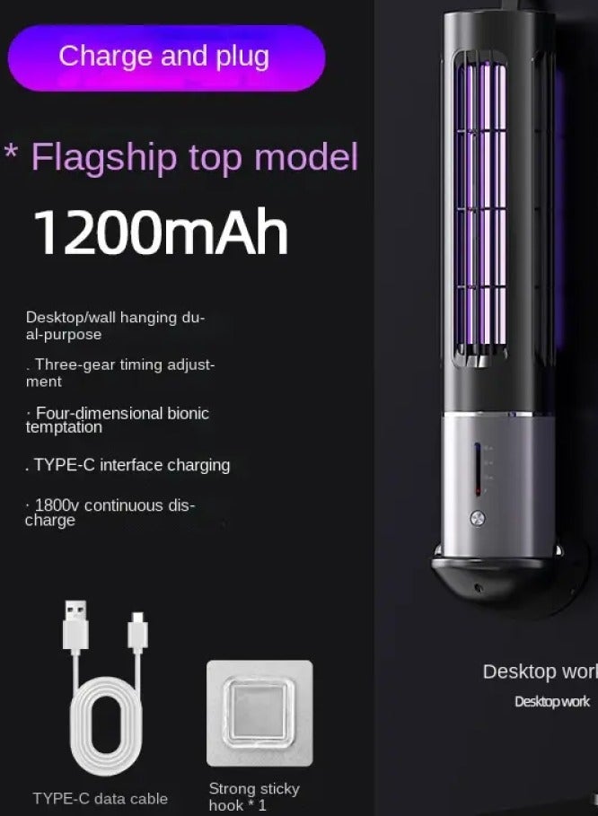 قاتل بعوض كهربائي طارد للبعوض طارد بعوض كهربائي طارد للبعوض LED منزلي تجاري داخلي من الأرض إلى السقف عمودي مثبت على الحائط في غرفة المعيشة في المطبخ غرفة المعيشة كاتم صوت غير إشعاعي قاتل للبعوض - Image 3