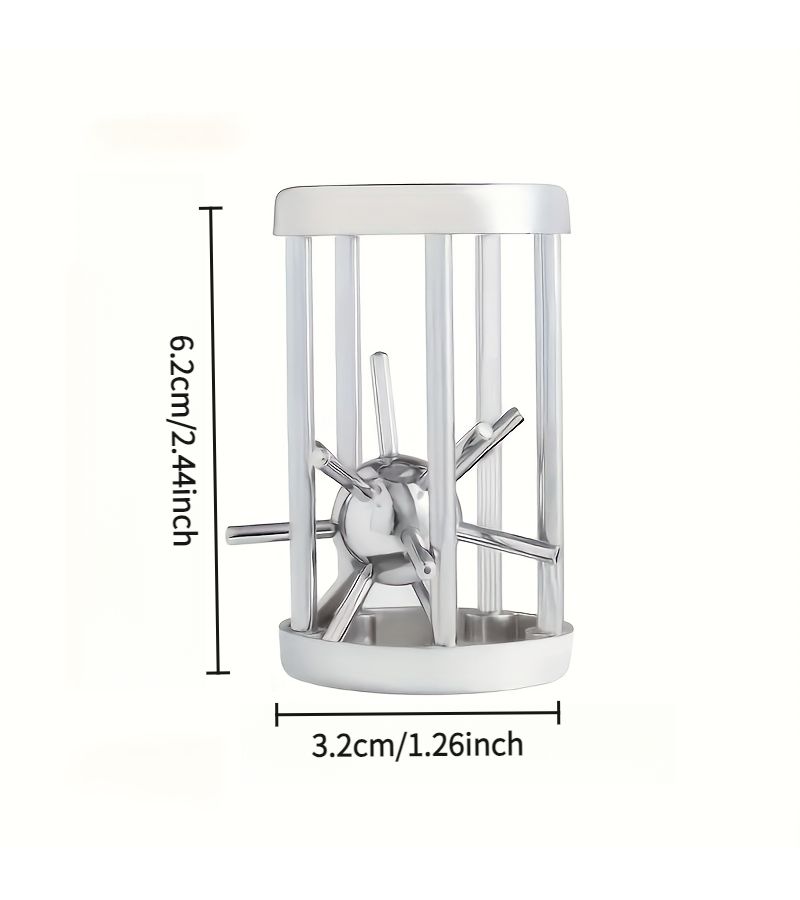 Stainless Steel Cage Challenge Game Complex Multi Layer Puzzle Gift - Image 2