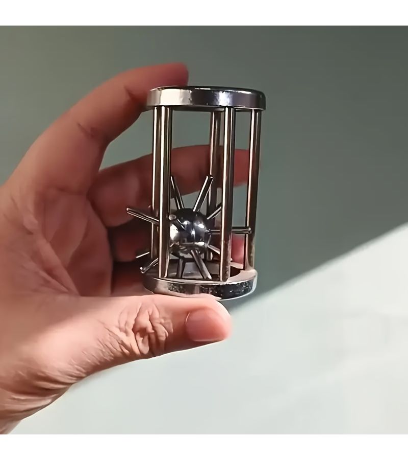 Stainless Steel Cage Challenge Game Complex Multi Layer Puzzle Gift - Image 4