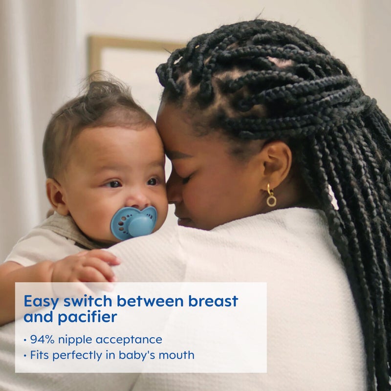 MAM Day & Night Pacifiers, Glow in The Dark Pacifier for Breastfed Babies, Nipple Shape Helps Promote Healthy Oral Development, BPA-Free Silicone Nipple, Easy to Clean, 16+ Months, 4 Count - Image 4