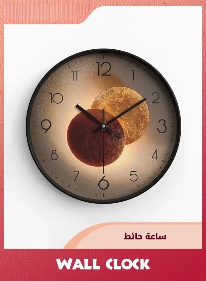 EETU 12 Inch Wall Clock,Modern Decorative Silent Non-Ticking Wall Clock,Battery Operated Quality Quartz Modern Wall Clock For Home,Bedroom,Living Room,Office - Image 1