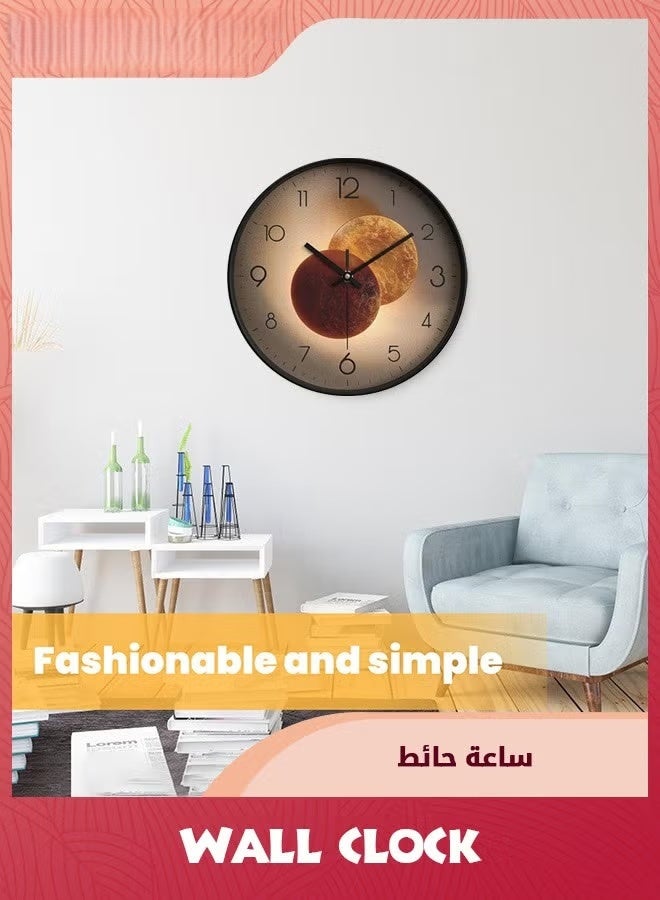 EETU 12 Inch Wall Clock,Modern Decorative Silent Non-Ticking Wall Clock,Battery Operated Quality Quartz Modern Wall Clock For Home,Bedroom,Living Room,Office - Image 4
