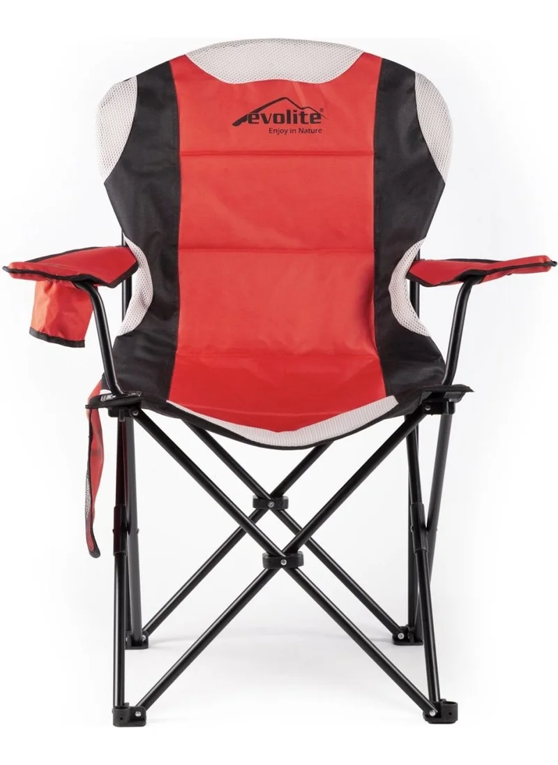 Evolite Nature Foldable Camping Chair Red XL