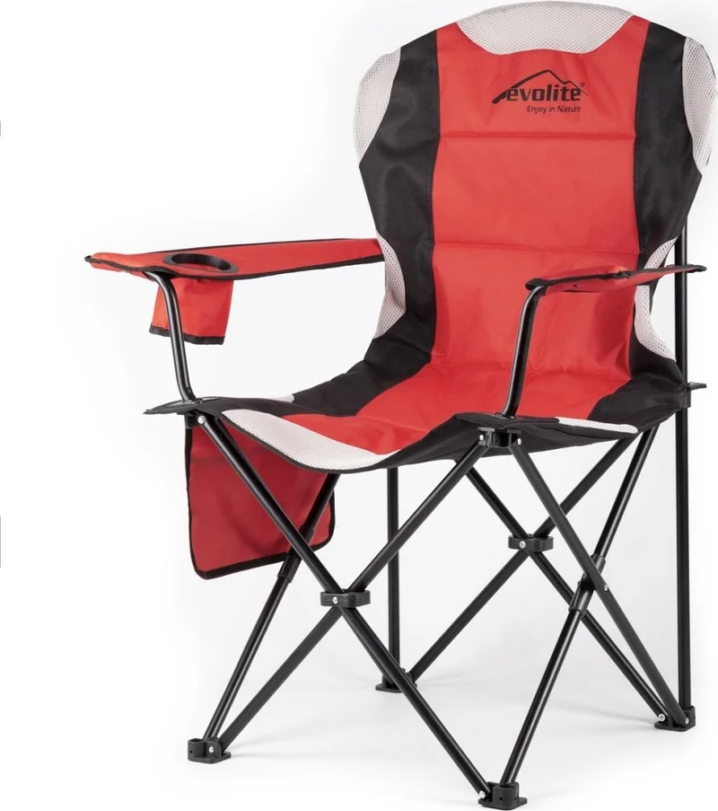 Evolite Nature Foldable Camping Chair Red XL