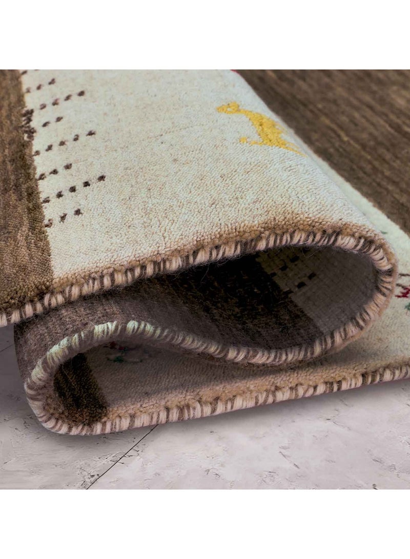 LUMI WOOL RUG - 200X300 CM - BROWN / NATURAL - Image 3