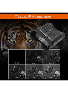 1080P Night Vision Goggles 8X Digital Zoom Infrared Hands Free Head Mounted Night Vision Binoculars with 300-400M Night Range