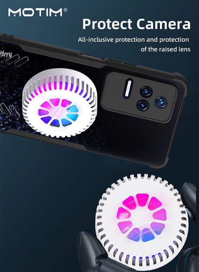Motim Magnetic Case for Redmi K50/K50 Pro, Heat Dissipation Phone Case, TPU Bumper Aluminum Alloy Cooling Cover, Hybrid Transparent PC Back - Image 3