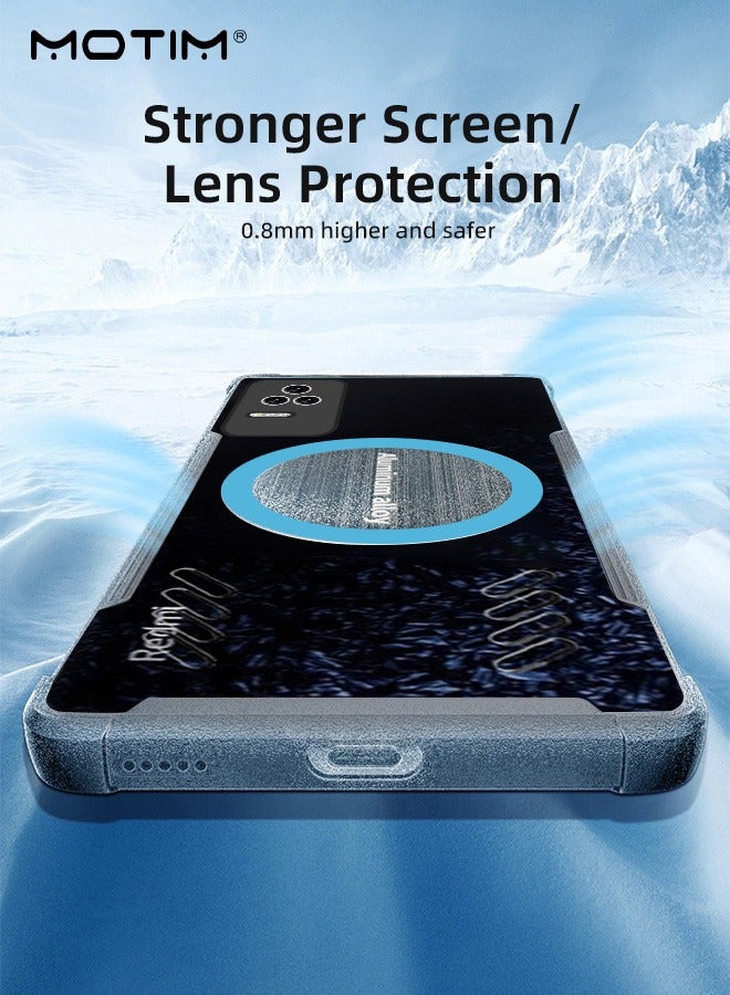 Motim Magnetic Case for Redmi K50/K50 Pro, Heat Dissipation Phone Case, TPU Bumper Aluminum Alloy Cooling Cover, Hybrid Transparent PC Back - Image 4