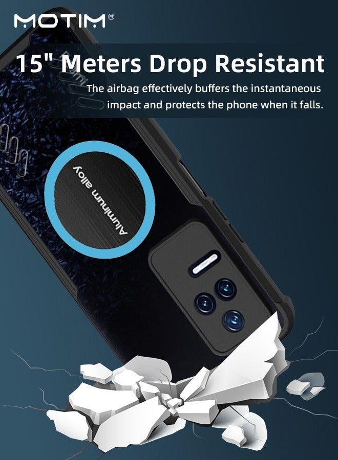 Motim Magnetic Case for Redmi K50/K50 Pro, Heat Dissipation Phone Case, TPU Bumper Aluminum Alloy Cooling Cover, Hybrid Transparent PC Back - Image 2