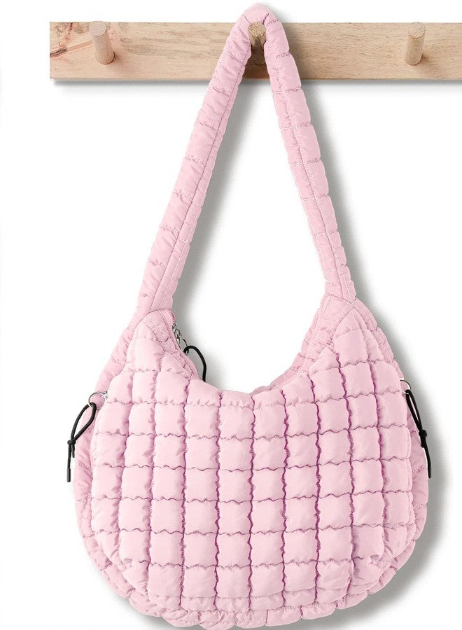 Babysun Puffer Tote Bag for Women Large Quilted Tote Bag Quilted Carryall Bag Soft Puffy Crossbody Bag Hobo Handbags Puff Purse - Image 1