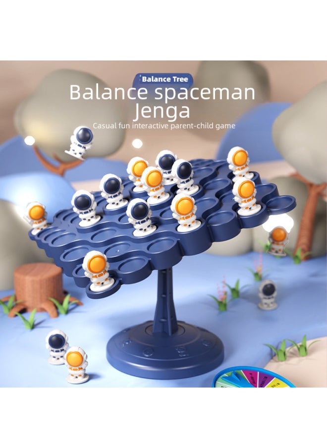 Astronaut Balance Game Desktop Toy Stacking Fun Educational Parent-child Interaction Children's Play Space Adventure-Color:50 Astronauts + Balance Table ]  - Image 2