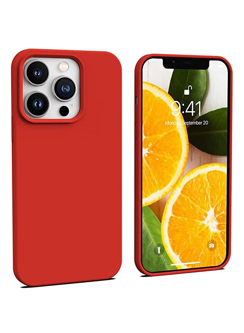 iPhone 13 Pro Max Mobile Case Cover with Liquid Silicone Slim Protective Phone Back Cover Soft Anti-Scratch Microfiber Lining with Matte Pure Cute Men Women Cool Fun Protector Protection - Image 1