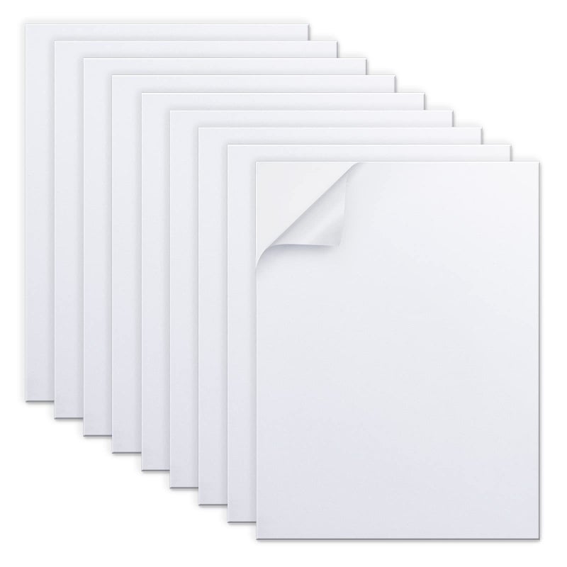 MEARCOOH Self Adhesive Foam Sheets, White 9x12 Inch 2mm Sticky Eva Foam Paper for Crafts Cardmaking Photo Frames Classroom Scrapbooking Christmas Crafts (White 10 Sheets) - Image 1