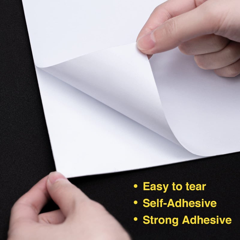 MEARCOOH Self Adhesive Foam Sheets, White 9x12 Inch 2mm Sticky Eva Foam Paper for Crafts Cardmaking Photo Frames Classroom Scrapbooking Christmas Crafts (White 10 Sheets) - Image 3