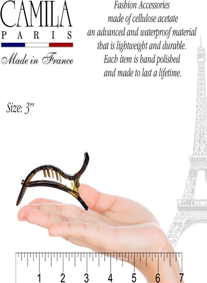 Camila Paris NV73 French Hair Clip for Women, Hair Side Clips, 3 inch Girls Hair Claw Clips Jaw Fashion Durable Styling Hair Accessories for Women, Strong Hold No Slip Grip, Made in France. Tortoise - Image 4