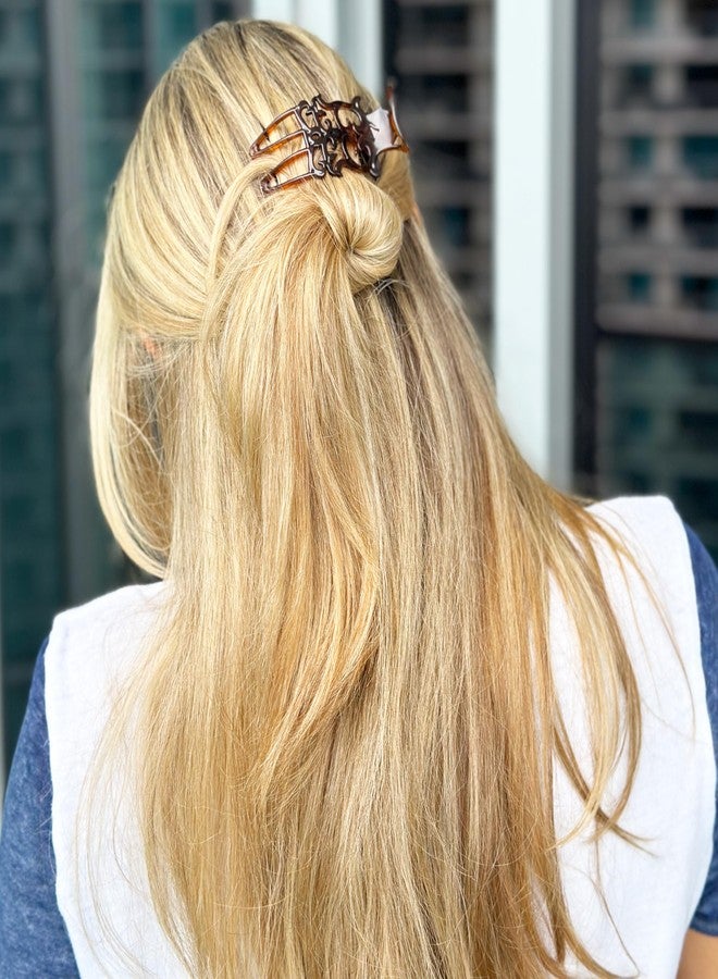 Camila Paris NV73 French Hair Clip for Women, Hair Side Clips, 3 inch Girls Hair Claw Clips Jaw Fashion Durable Styling Hair Accessories for Women, Strong Hold No Slip Grip, Made in France. Tortoise - Image 2
