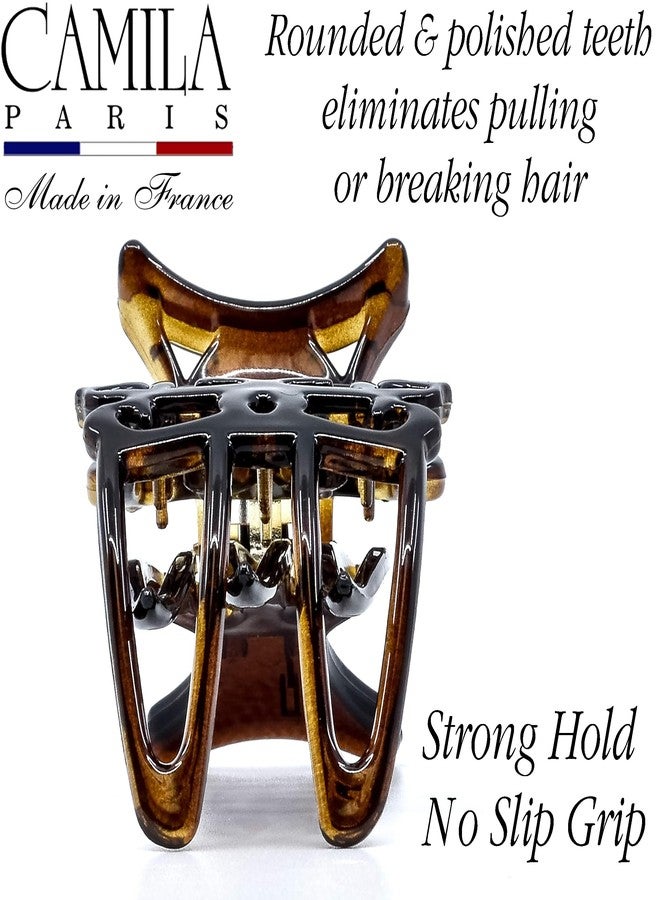 Camila Paris NV73 French Hair Clip for Women, Hair Side Clips, 3 inch Girls Hair Claw Clips Jaw Fashion Durable Styling Hair Accessories for Women, Strong Hold No Slip Grip, Made in France. Tortoise - Image 5