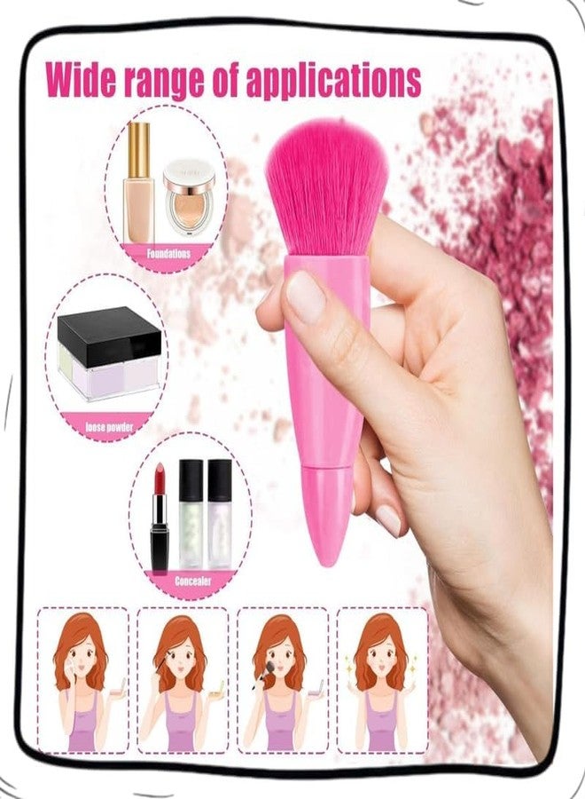 JB Export مجموعة فرش مكياج للسفر من جي بي إكسبورت - مجموعة فرش تجميل صغيرة محمولة للوجه والعينين وكريم الأساس وظلال العيون ومزج سهل - مجموعة تجميل مدمجة - Image 3