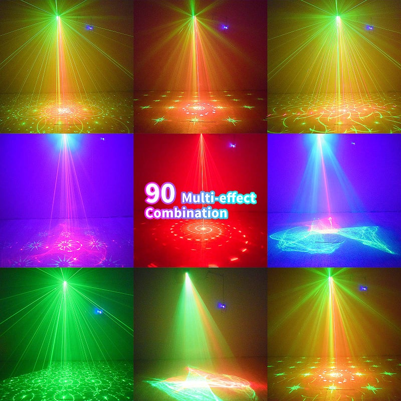 Enjoyedled DJ Disco Stage Party Lights - Northern Laser Light Effect RGB Led Sound Activated Strobe Lighting with Remote Control for Indoor Birthday Halloween Karaoke Club KTV - Image 3