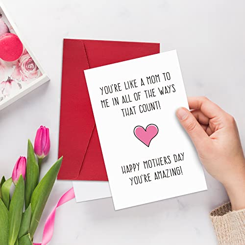 Ogeby Funny Mothers Day Gifts for Stepmom, Like A Mom to Me Mother’s Day Card Gift, Cute Mothers Day Card Gift for Auntie Godmother Mother in Law - Image 3