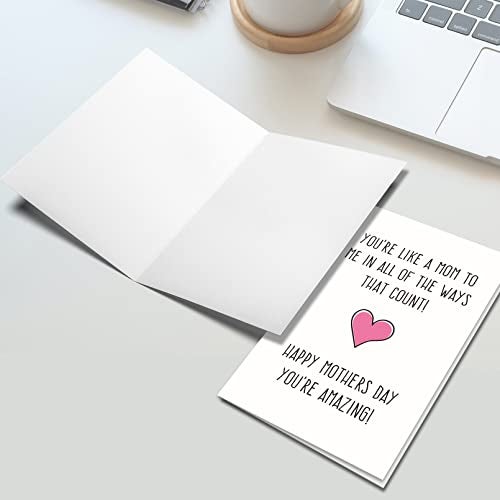 Ogeby Funny Mothers Day Gifts for Stepmom, Like A Mom to Me Mother’s Day Card Gift, Cute Mothers Day Card Gift for Auntie Godmother Mother in Law - Image 5