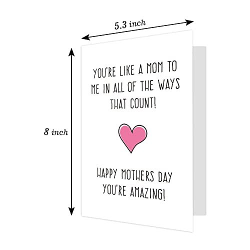 Ogeby Funny Mothers Day Gifts for Stepmom, Like A Mom to Me Mother’s Day Card Gift, Cute Mothers Day Card Gift for Auntie Godmother Mother in Law - Image 2