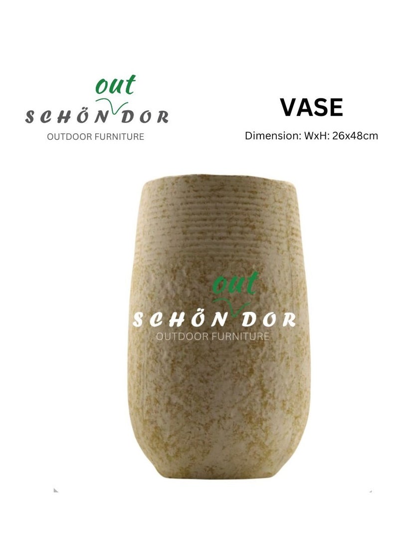 Schondor Furniture Vase | White | Flower Pot | 26x48cm | Home Decor | Accessories  - Image 1