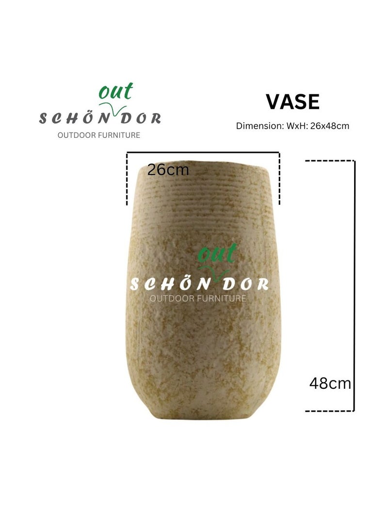 Schondor Furniture Vase | White | Flower Pot | 26x48cm | Home Decor | Accessories  - Image 2