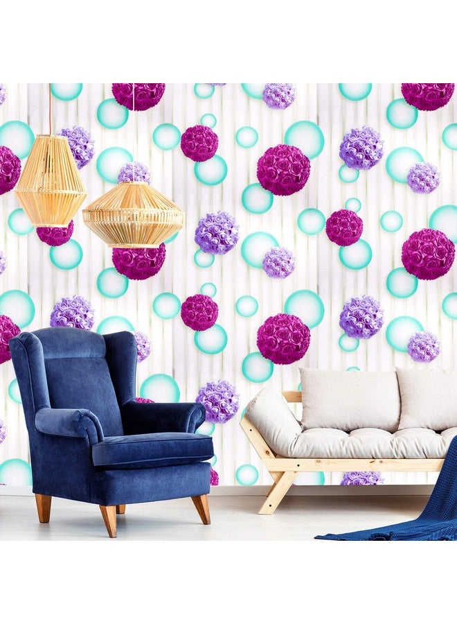 وولبين ملصقات حائط من Wolpin DIY (45 × 500 سم) زخارف زهور الورد ثلاثية الأبعاد لغرفة النوم والثلاجة وتجديد الأثاث ملصقات PVC ذاتية اللصق، وردي 24.27 قدم مربع - Image 2