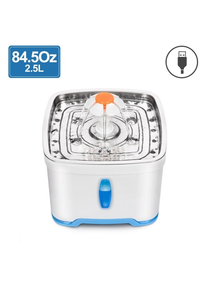Pet Fountain, Automatic Cat Water Fountain Dog Water Dispenser with Replacement Filters for Cats, Dogs, Multiple Pets - Image 1