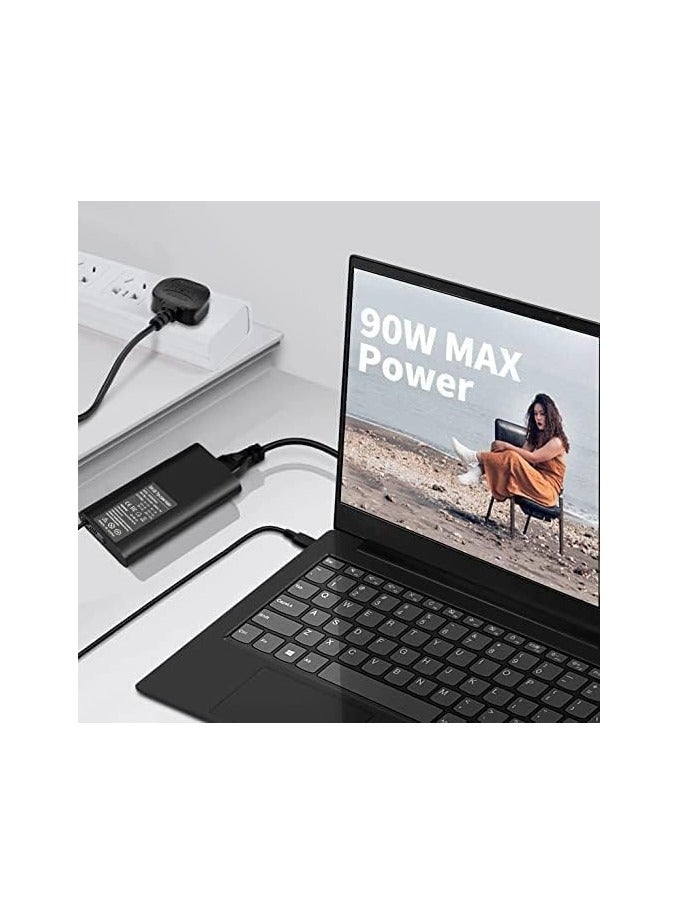 ZEXEN 90W USB C Charger for Dell Latitude 3400 5300 5310 5400 5410 5411 5420 5500 Dell Precision 3540 3541 5500 Dell XPS 9250 9350 9360 9370 9550 Dell LA90PM170 2YKOF 02YKOF 20V 4.5A Power Adapter