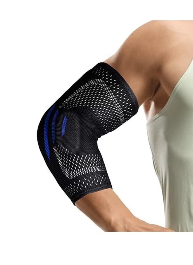 Generic Sports Knit Elbow Support, Compression Sleeve with Integrated Elbow Pads Breathable Tendonitis Elbow Support Protector For Sports Golfers Elbow Arthritis Treatment Reduces Joint Pain. Elbow Support Ar  - Image 1