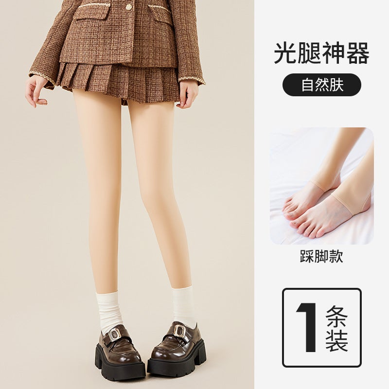 Bare Leg Artifact Women'S Supernatural Naked Fleshy Pantyhose With Fleece-Lined Thickened Anti-Snagging Pantyhose - Image 1